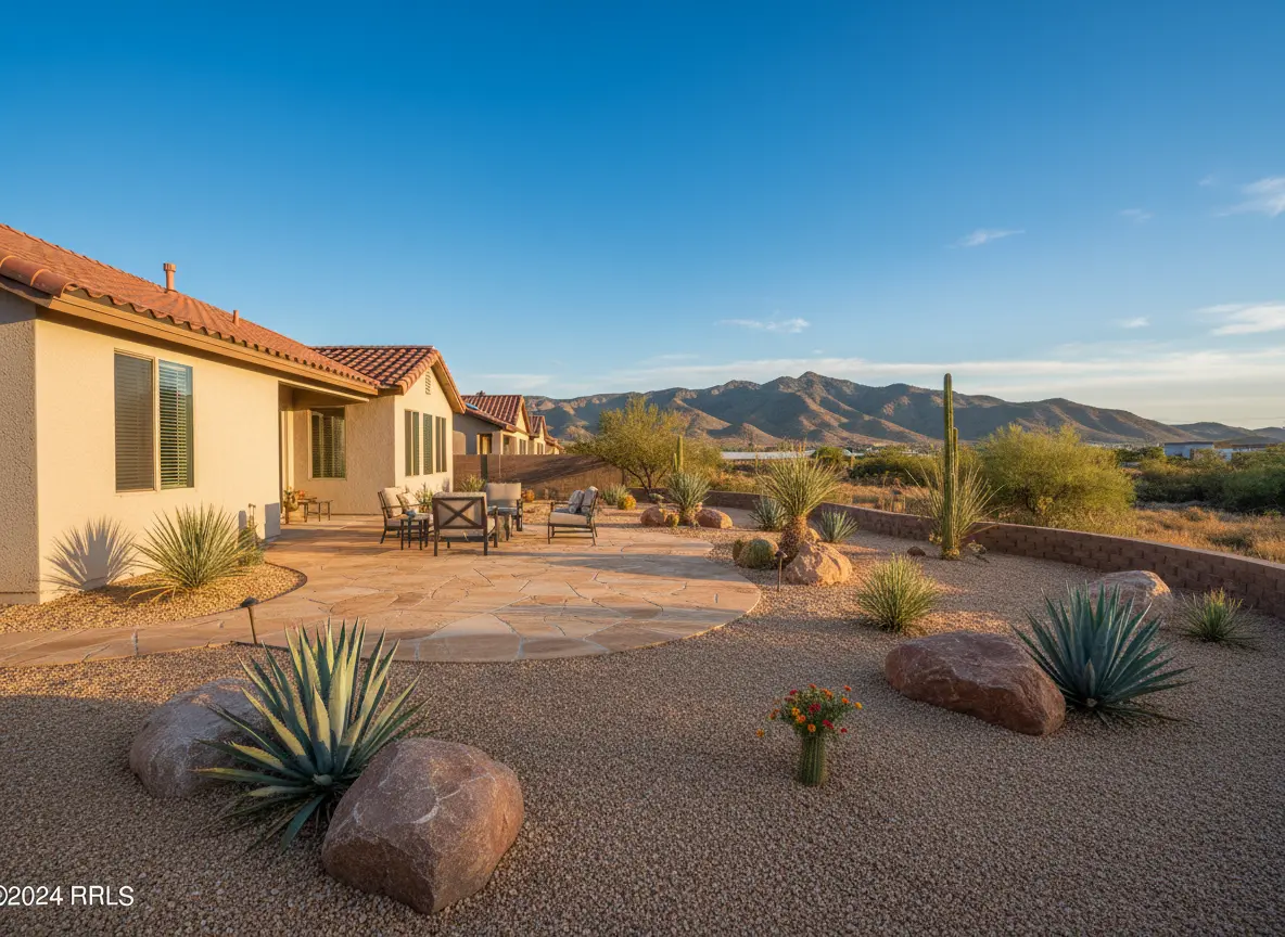 Beautiful finished xeriscape project in El Paso